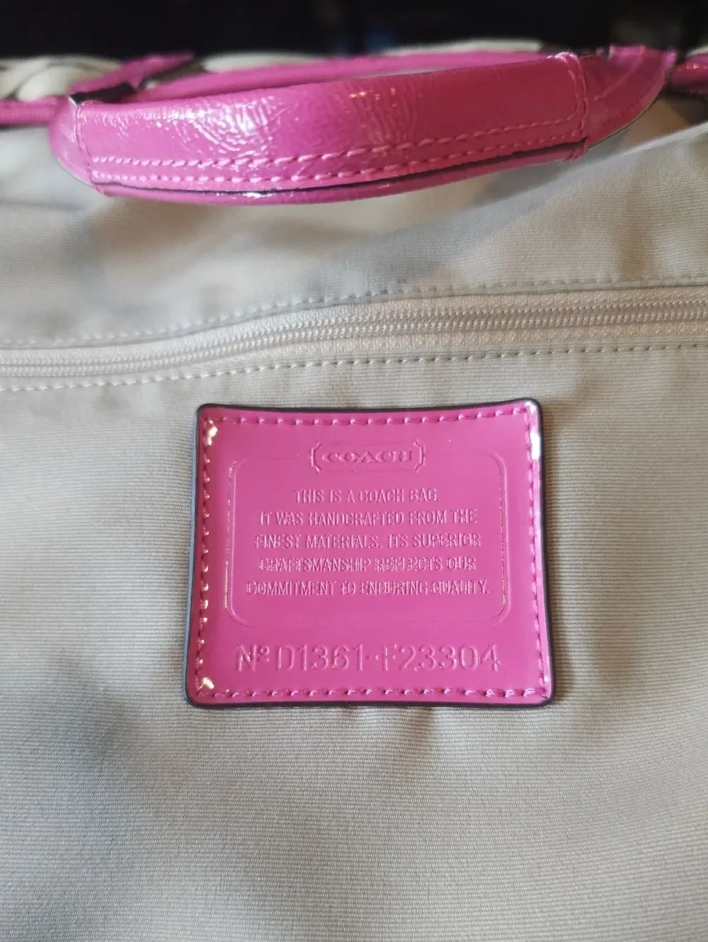 Coach Signature Stripe Foldover Tote